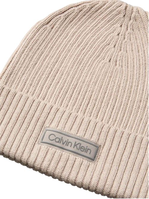 Cappellino in misto cashmere beige Calvin Klein | LV04D8053GRMU
